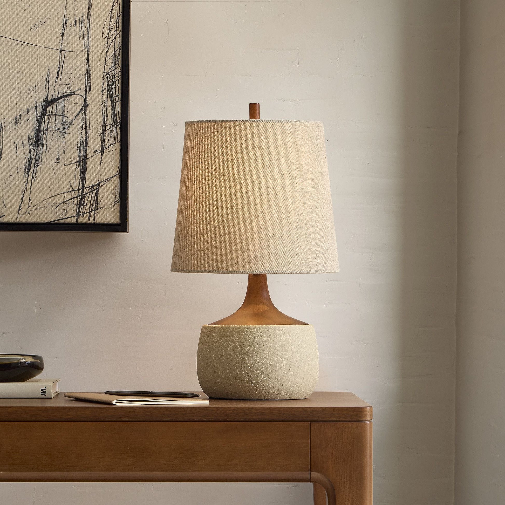 Table Lamp Lamps Plus Mid Century Modern Arden Ceramic Table Lamp